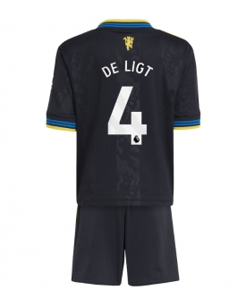 Billige Fotballdrakt Manchester United Matthijs de Ligt #4 Replika Tredjedraktsett Barn 2025-26 Kortermet (med bukser)